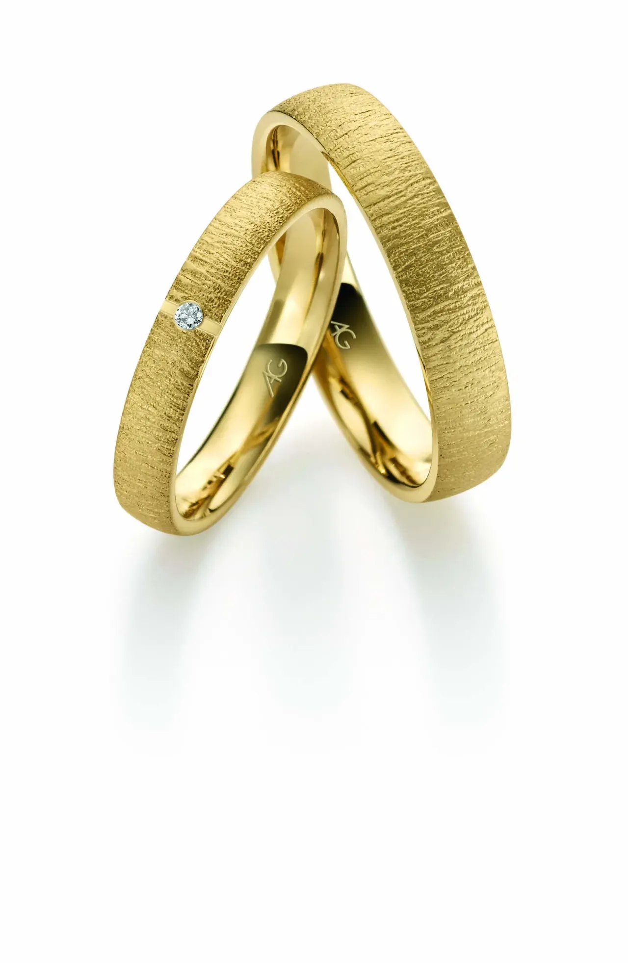 Gelbgoldene Eheringe von Gerstner GER-044