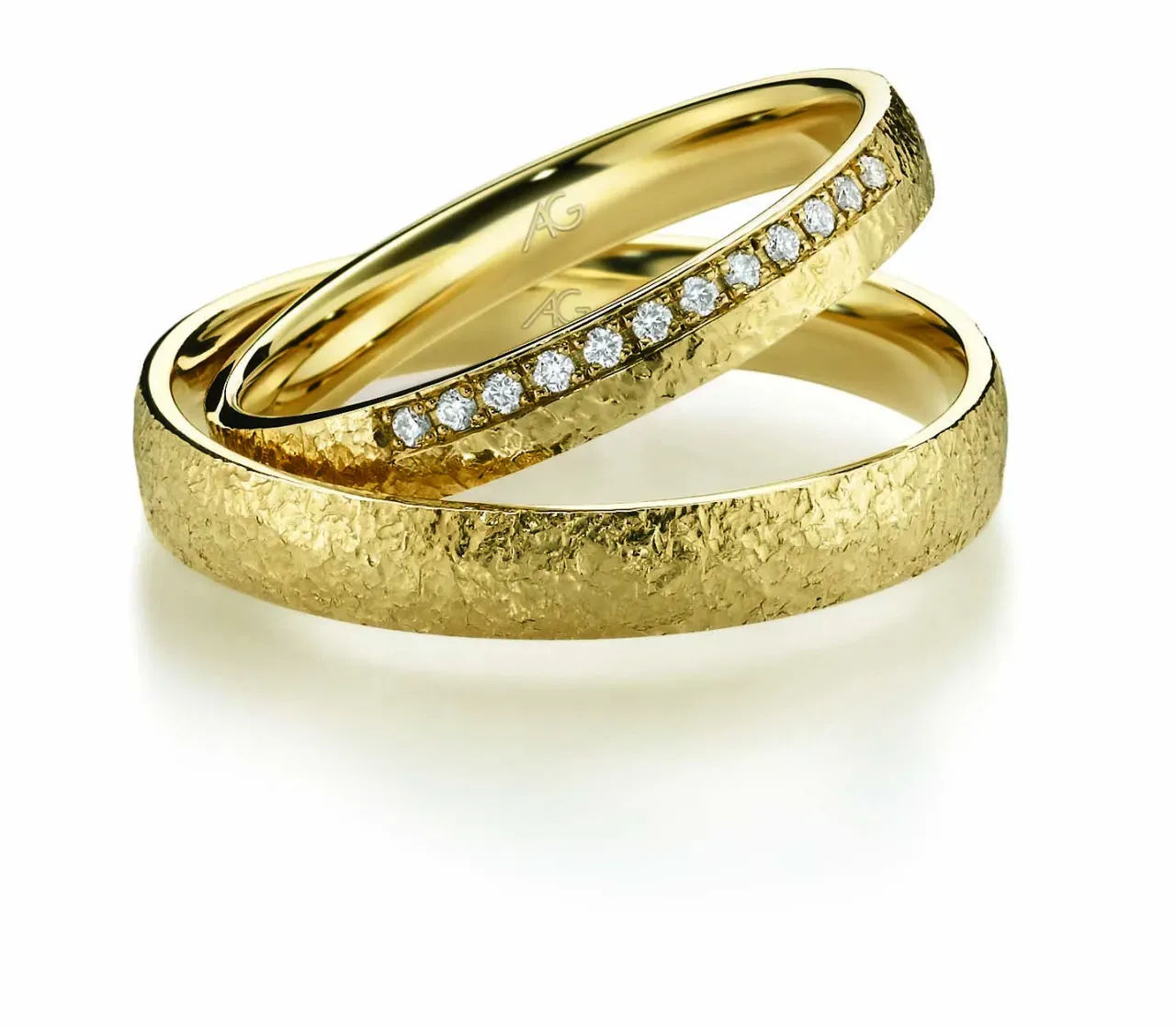 Gelbgoldene Eheringe von Gerstner GER-042