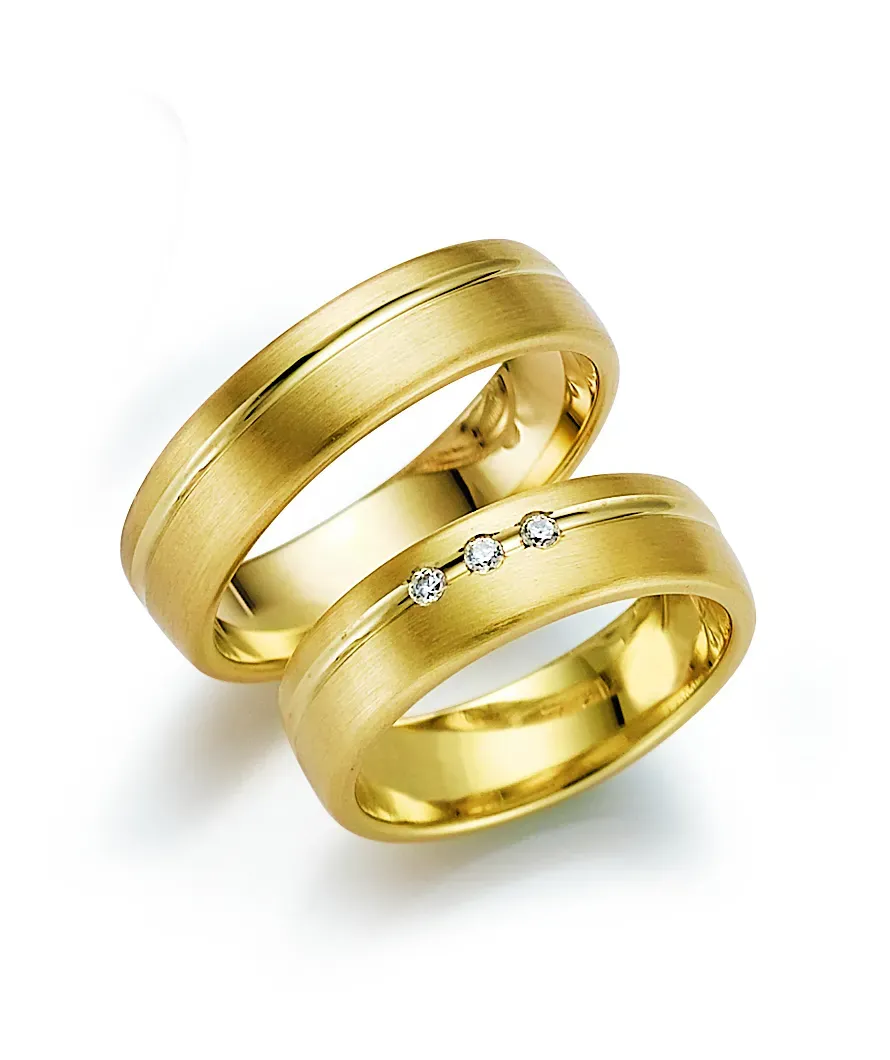 Gelbgoldene Eheringe von Gerstner GER-105