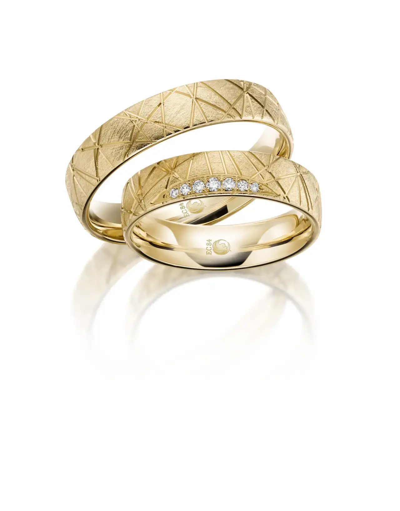 Gelbgoldene Trauringe GG-026