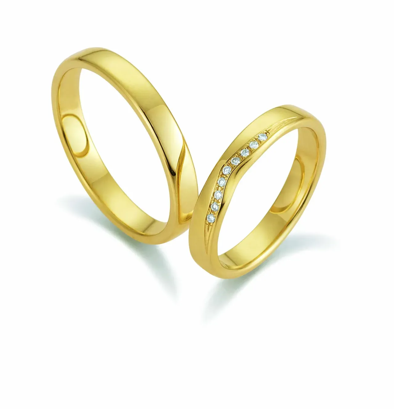 Gelbgoldene Eheringe von Gerstner GER-085